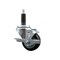 Service Caster 3'' SS Black Poly Swivel 1'' Expanding Stem Caster with Brake SCC-SSEX20S314-PPUB-BLK-TLB-1 - alternate 1